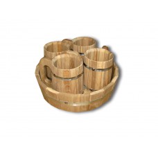 Набор липа (поднос+4 кружки)