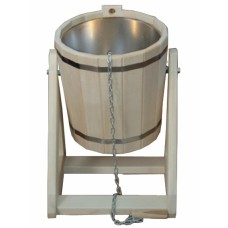 Обливное ведро 20 л. с нержавеющей вставкой с переливом