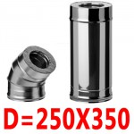 Элементы дымохода диаметром 250х350мм