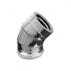 Сэндвич-колено 135° (439/0,8мм + нерж.) Ф120х200 Сэндвич-колено 135° (439/0,8мм + нерж.) Ф120х200