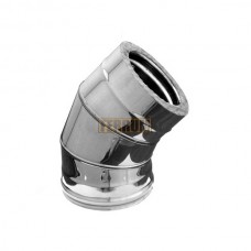 Сэндвич-колено 135° (439/0,8мм + нерж.) Ф100х200