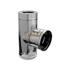 Сэндвич-тройник 90° (439/0,8мм + нерж.) Ф220х300 Сэндвич-тройник 90° (439/0,8мм + нерж.) Ф220х300