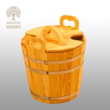 Запарник с крышкой 40л, лиственница лакированная