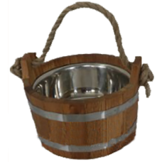 Шайка (дуб) 3,5л с нержавеющей вкладкой