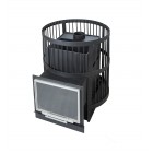 Печь "Тигра" 15 м3 в клетке с панорамным стеклом Печь "Тигра" 15 м3 в клетке с панорамным стеклом