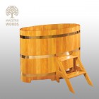 Купель овальная (лиственница натуральная или мореная) варианты размеров