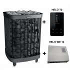 Печи для саун Helo Saga E 160 D + выносной пульт управления Т2 + реле WE-14 Печи для саун Helo Saga E 160 D + выносной пульт управления Т2 + реле WE-14