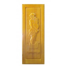 Дверь банная (липа) резная тонированная ДЕД 1,9*0,7 левая Дверь банная (липа) резная тонированная ДЕД 1,9*0,7 левая