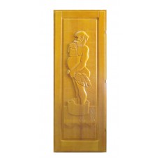 Дверь банная (липа) резная тонированная ДЕД 1,9*0,7 правая Дверь банная (липа) резная тонированная ДЕД 1,9*0,7 правая