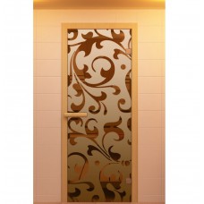 Дверь для сауны, серия "Версаль", стекло бронзовое Дверь для сауны, серия "Версаль", стекло бронзовое