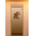 Дверь для сауны, серия "Лацио", стекло бронзовое