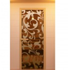 Дверь для сауны, серия "Петергоф", стекло бронзовое Дверь для сауны, серия "Петергоф", стекло бронзовое