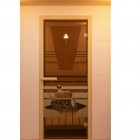 Дверь для сауны, серия "Банный день", стекло бронзовое