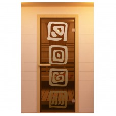 Дверь для сауны, серия "Лед", стекло бронзовое Дверь для сауны, серия "Лед", стекло бронзовое