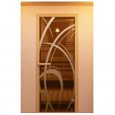 Дверь для сауны, серия "Мокко", стекло бронзовое Дверь для сауны, серия "Мокко", стекло бронзовое