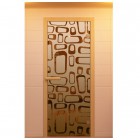 Дверь для сауны, серия "Поток", стекло бронзовое Дверь для сауны, серия "Поток", стекло бронзовое