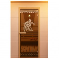 Дверь для сауны, серия "Рим", стекло бронзовое