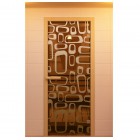 Дверь для сауны, серия "Трафик", стекло бронзовое Дверь для сауны, серия "Трафик", стекло бронзовое