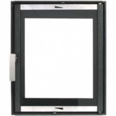 626 НТТ каминная дверца черная со Стеклом