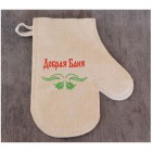 Рукавица П/Ш белая Добрая баня (вышивка) Рукавица П/Ш белая Добрая баня (вышивка)