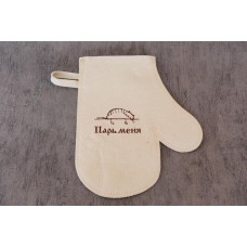 Рукавица 100% шерсть белая Парь меня (вышивка) Рукавица 100% шерсть белая Парь меня (вышивка)